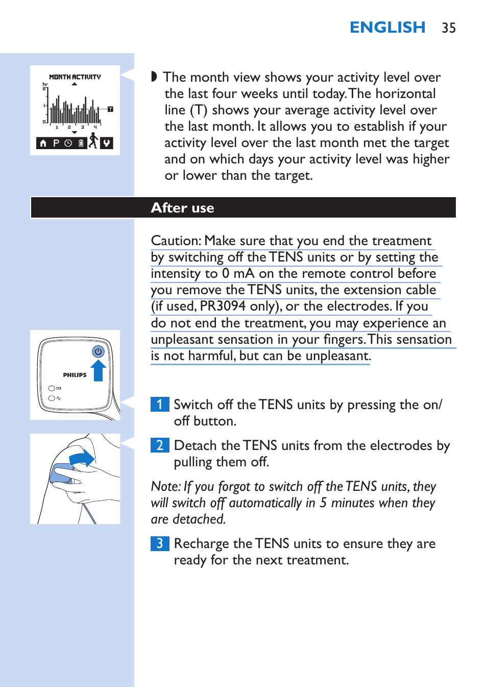 Philips TensRelief 12 selbstklebende Elektroden User Manual | Page 35 / 236