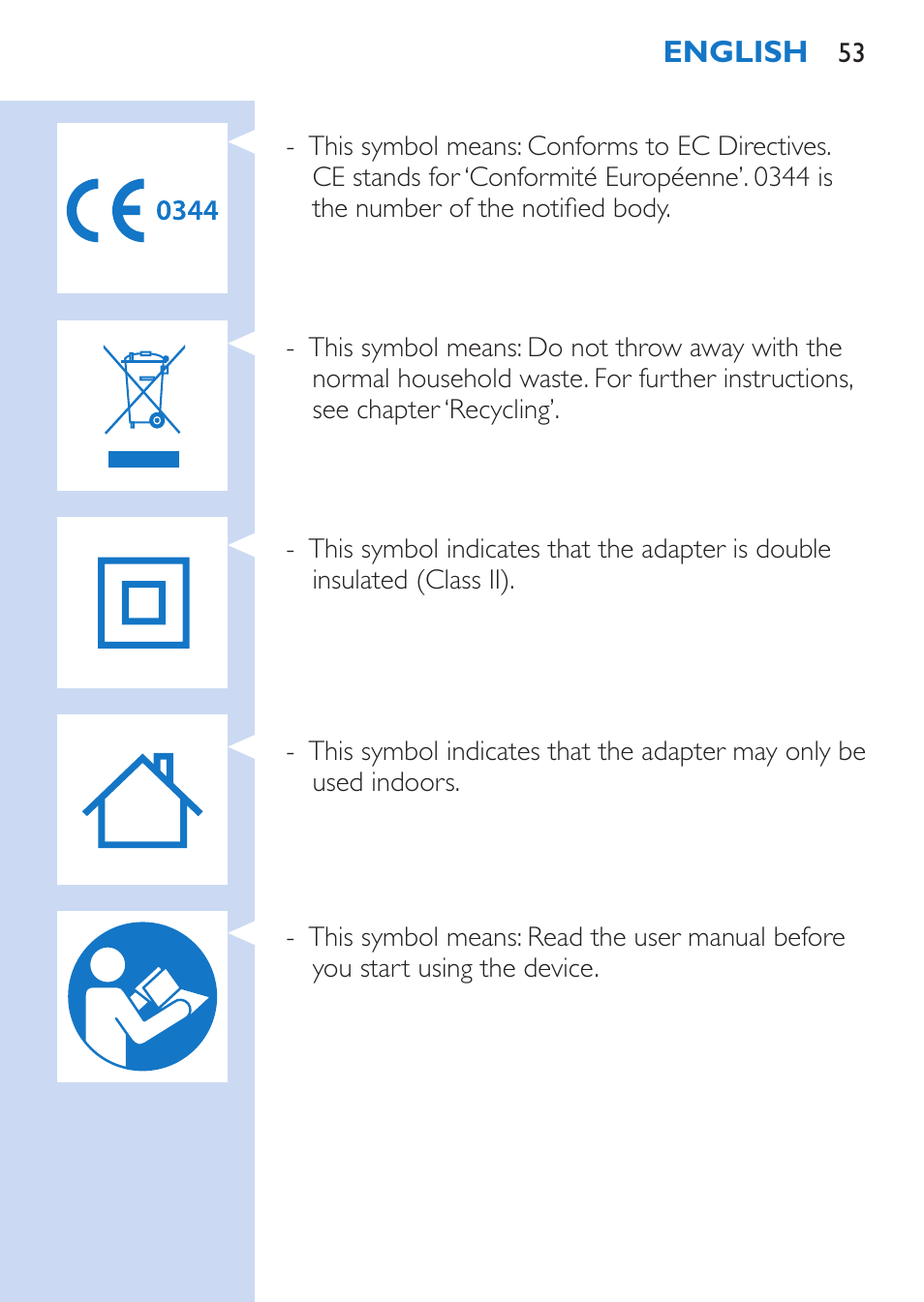 Philips TensRelief 12 selbstklebende Elektroden User Manual | Page 53 / 236