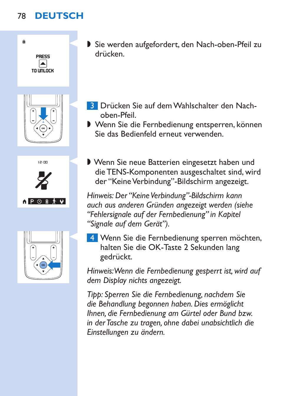 Philips TensRelief 12 selbstklebende Elektroden User Manual | Page 78 / 236