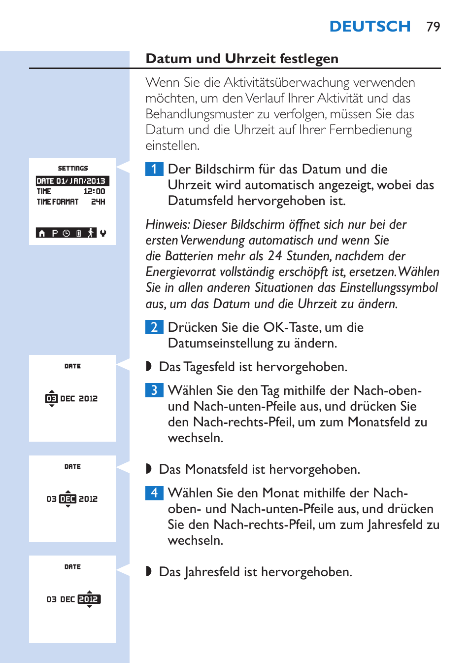 Philips TensRelief 12 selbstklebende Elektroden User Manual | Page 79 / 236