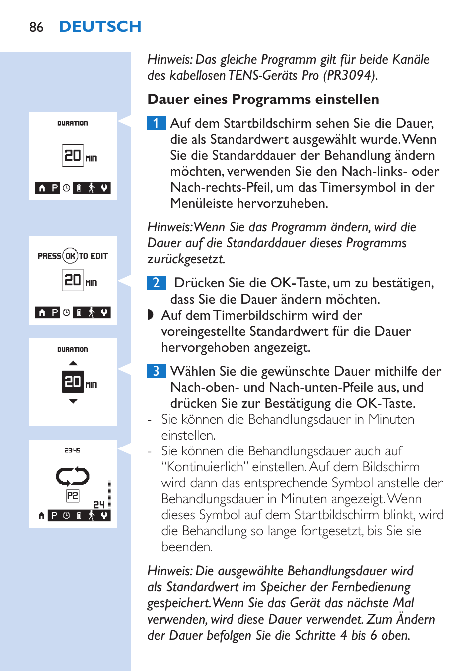 Philips TensRelief 12 selbstklebende Elektroden User Manual | Page 86 / 236