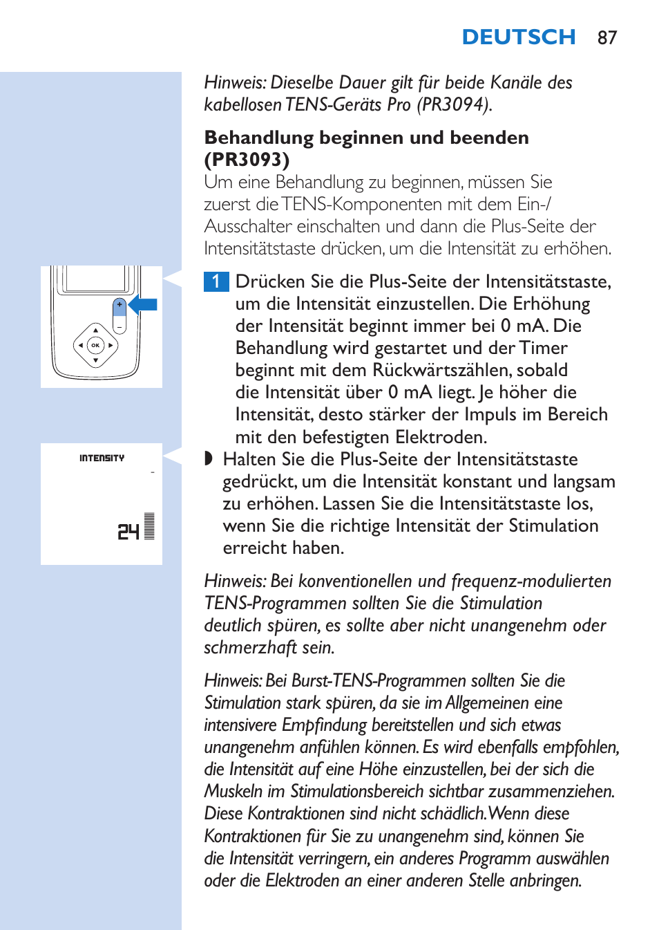 Philips TensRelief 12 selbstklebende Elektroden User Manual | Page 87 / 236