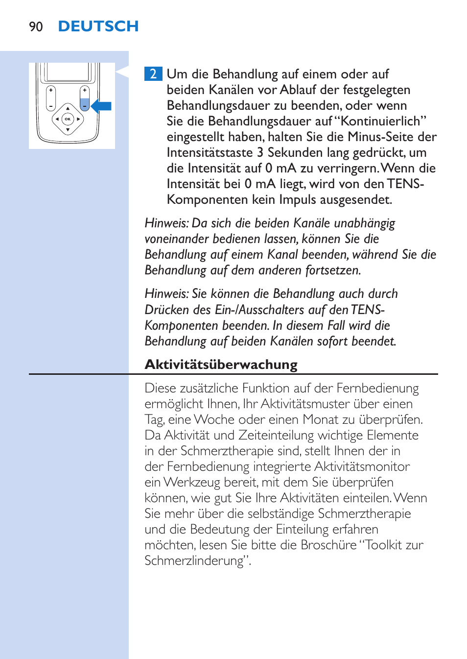 Philips TensRelief 12 selbstklebende Elektroden User Manual | Page 90 / 236