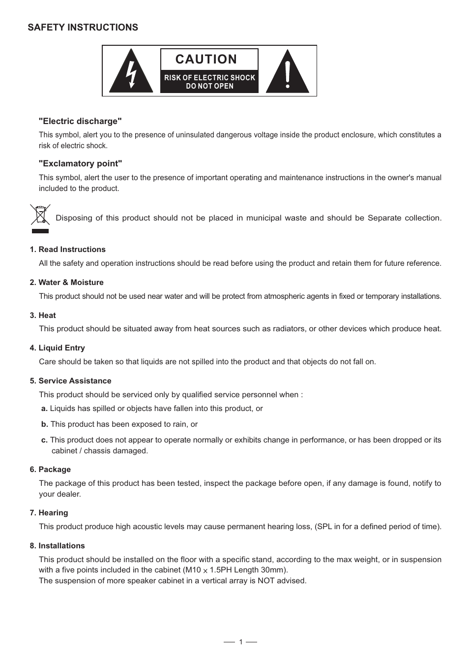 Caution | Nilfisk-ALTO MS Series User Manual | Page 2 / 14