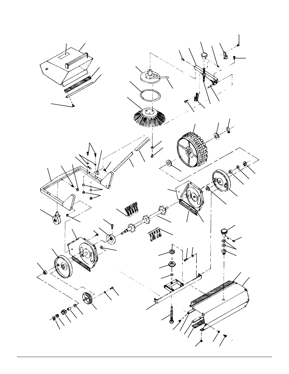 Assembly drawing | Nilfisk-ALTO Sweeper PS-27 User Manual | Page 8 / 12