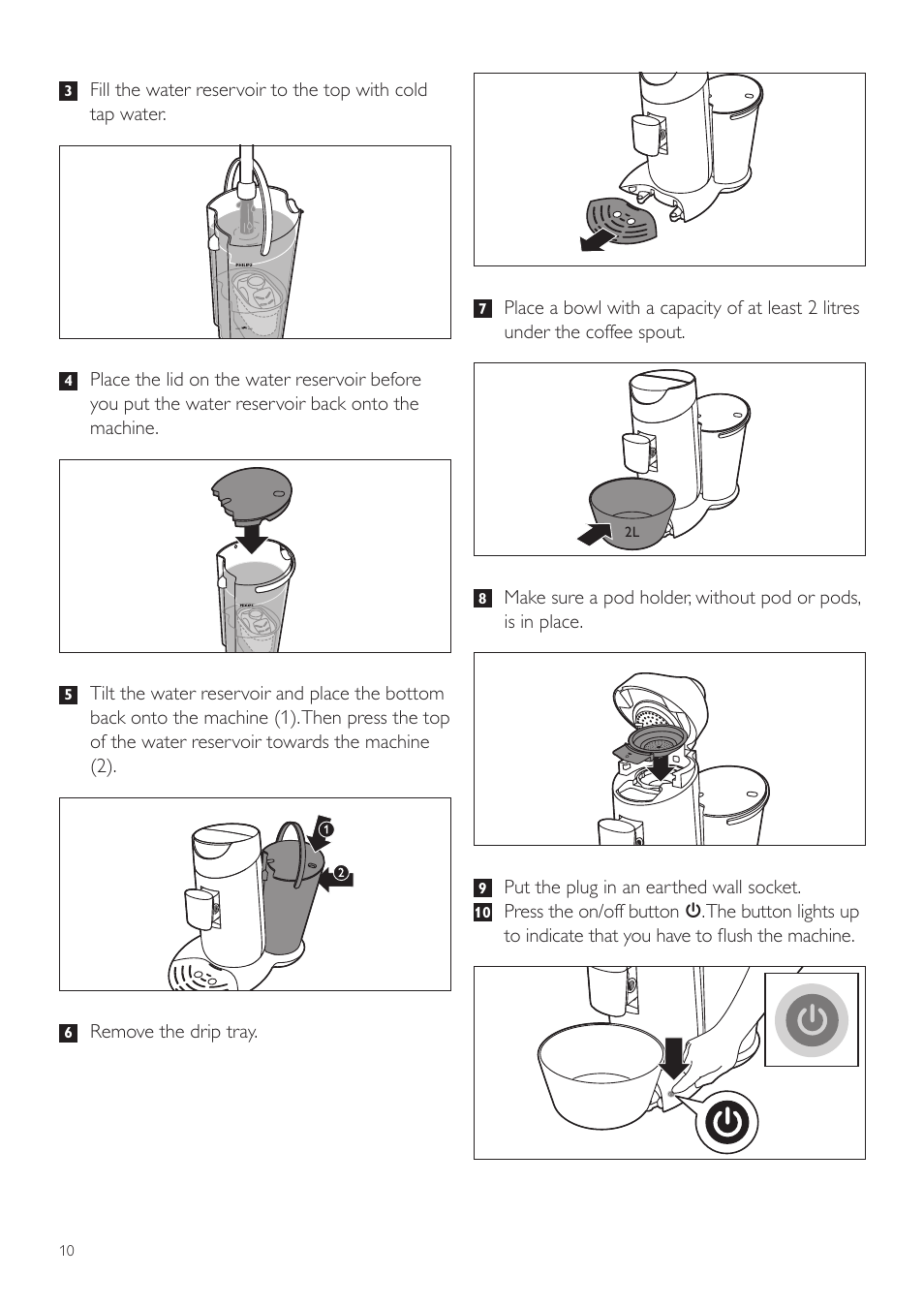 Philips SENSEO® Twist Kaffeepadmaschine User Manual | Page 10 / 138
