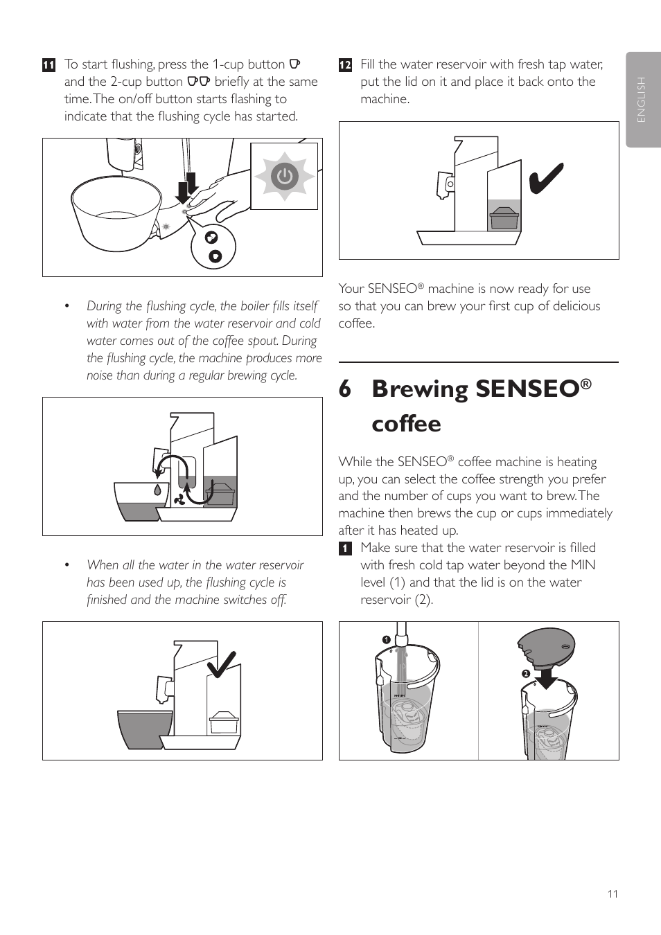 6 brewing senseo, Coffee | Philips SENSEO® Twist Kaffeepadmaschine User Manual | Page 11 / 138