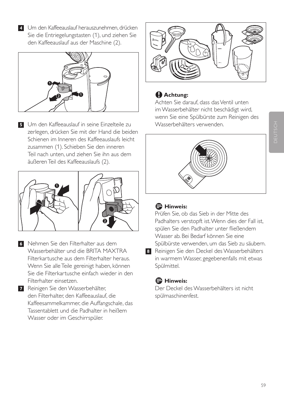 Philips SENSEO® Twist Kaffeepadmaschine User Manual | Page 59 / 138