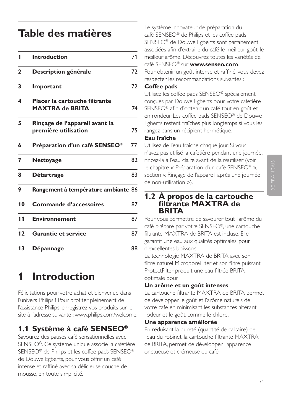 Philips SENSEO® Twist Kaffeepadmaschine User Manual | Page 71 / 138
