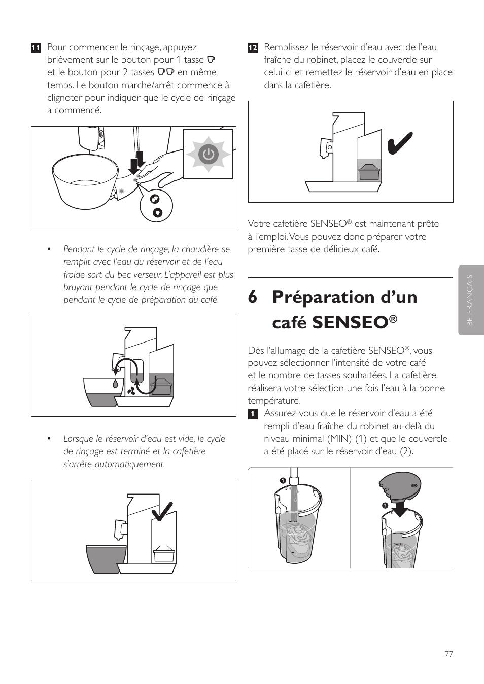 6 préparation d’un café senseo | Philips SENSEO® Twist Kaffeepadmaschine User Manual | Page 77 / 138