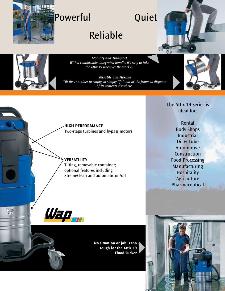 Reliable powerful quiet | Nilfisk-ALTO Attix 19 Gallon Series User Manual | Page 3 / 4