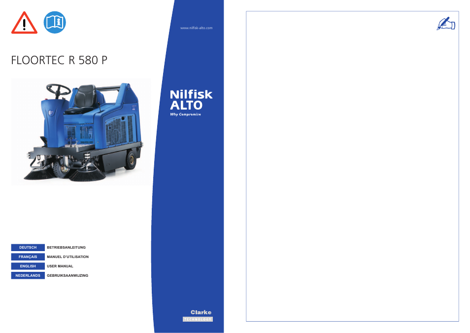 Nilfisk-ALTO 580 P User Manual | 26 pages