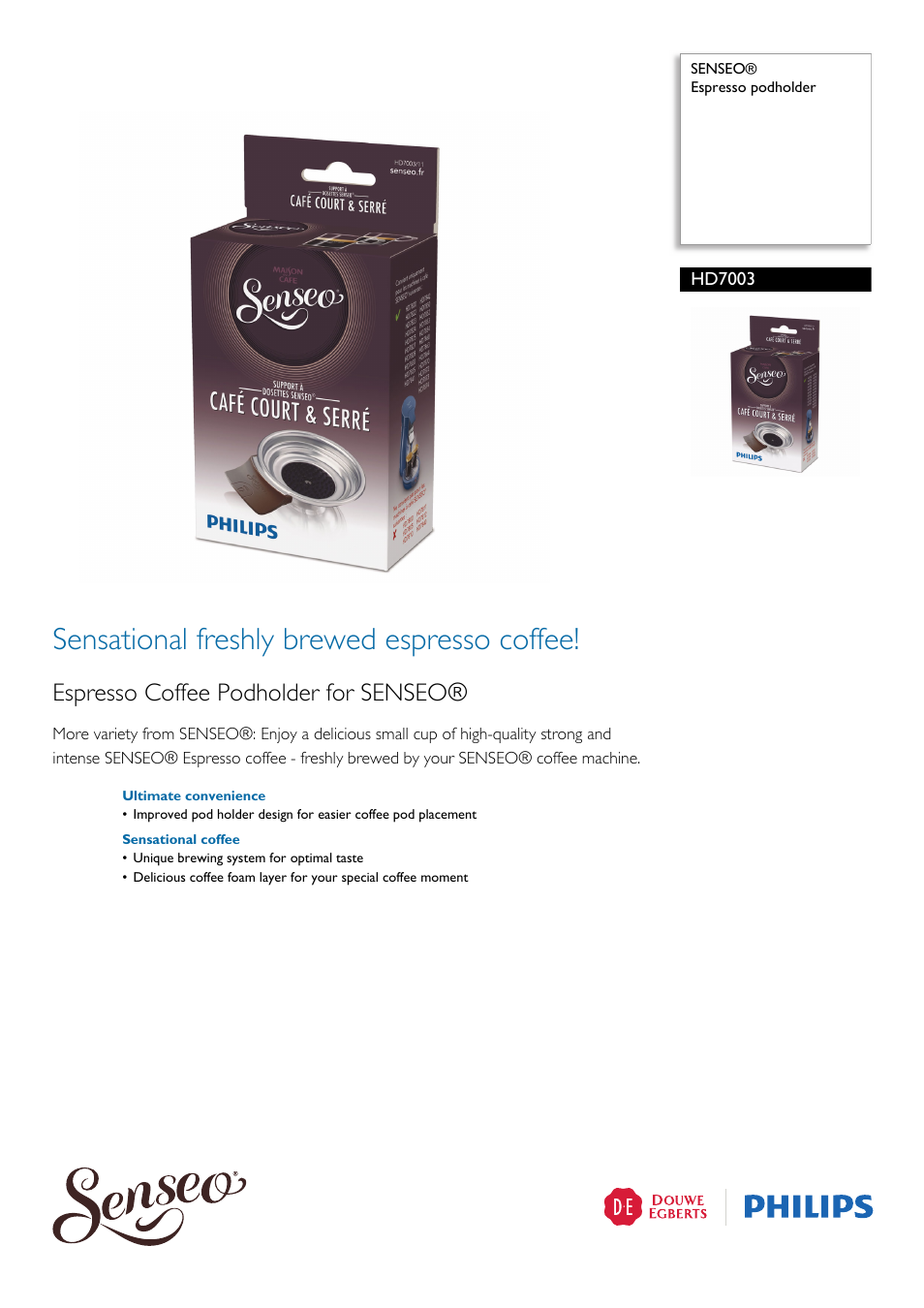 Philips SENSEO® Espresso-Padhalter User Manual | 2 pages