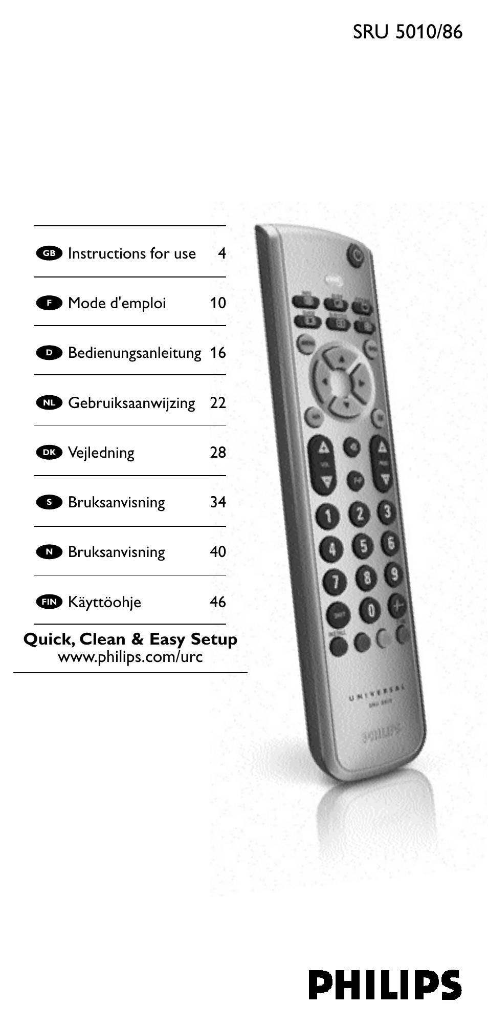 Philips Universal-Fernbedienung User Manual | 63 pages