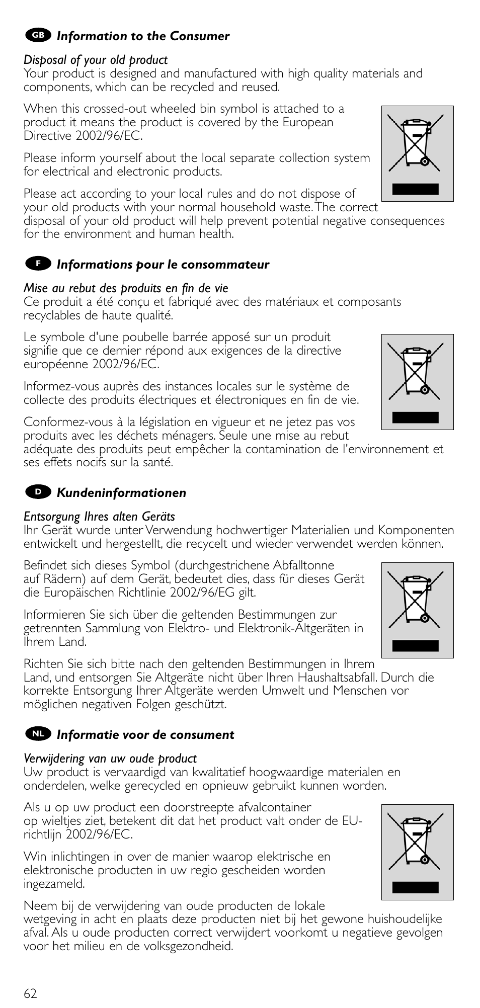 Philips Universal-Fernbedienung User Manual | Page 61 / 63