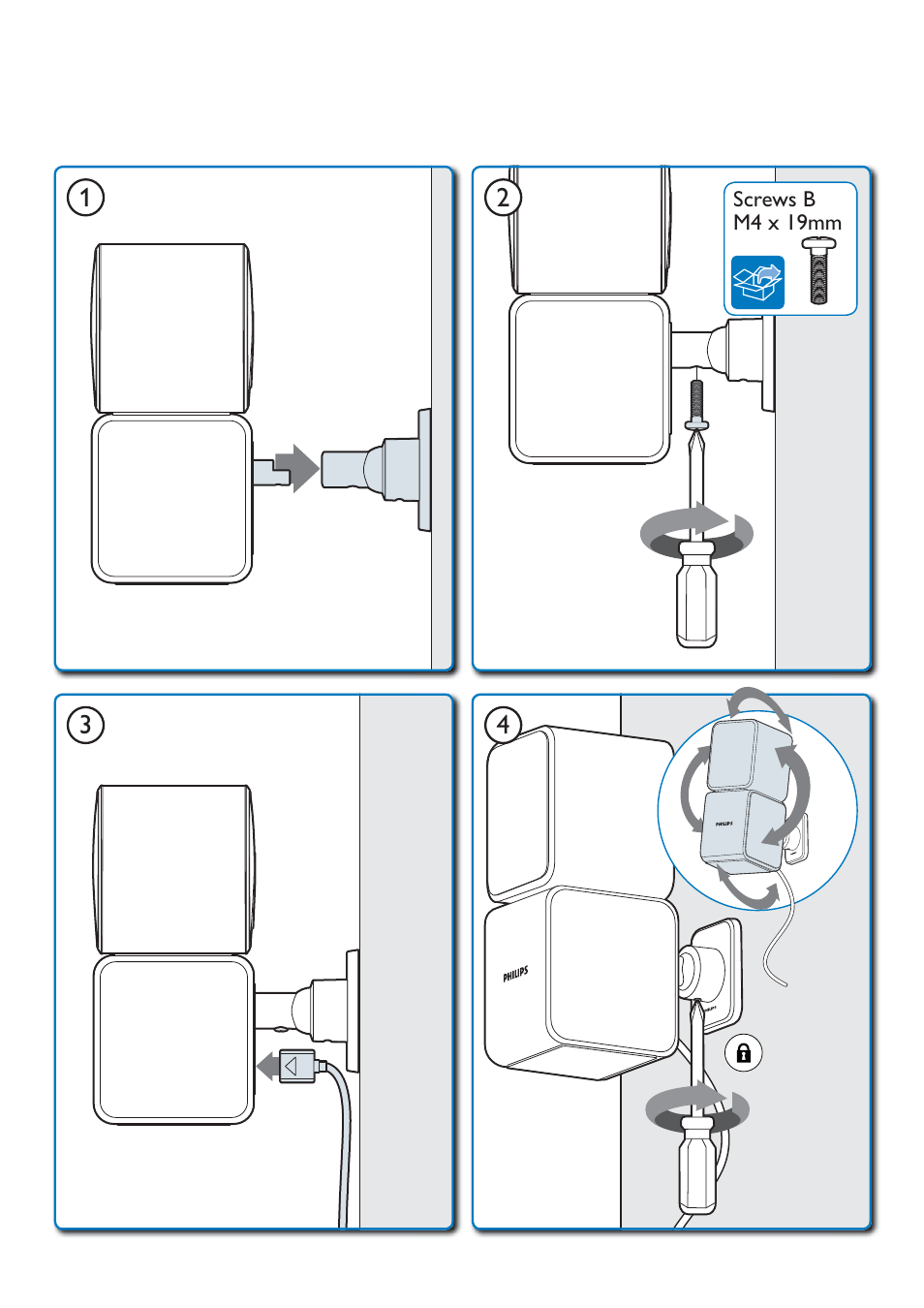 Philips Wandhalterungen für die Lautsprecher User Manual | Page 5 / 6