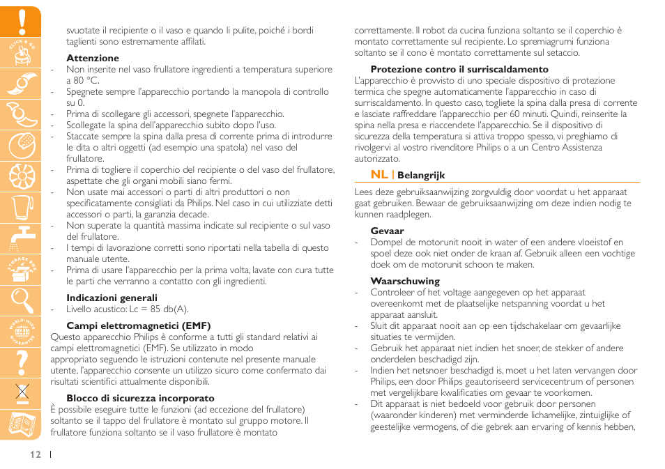 Philips Küchenmaschine User Manual | Page 12 / 88