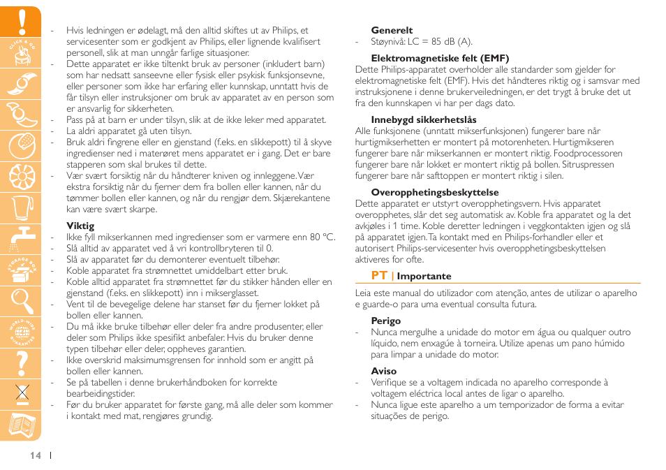 Philips Küchenmaschine User Manual | Page 14 / 88