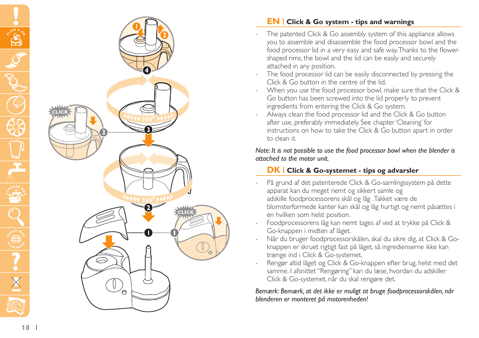 Philips Küchenmaschine User Manual | Page 18 / 88