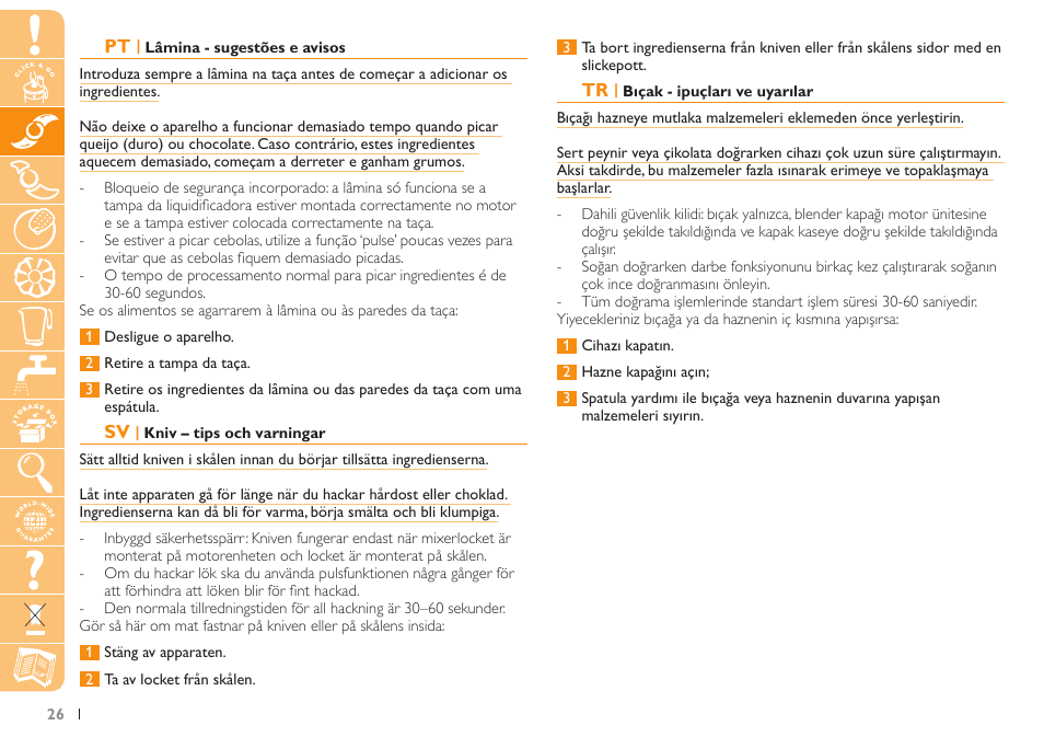 Philips Küchenmaschine User Manual | Page 26 / 88