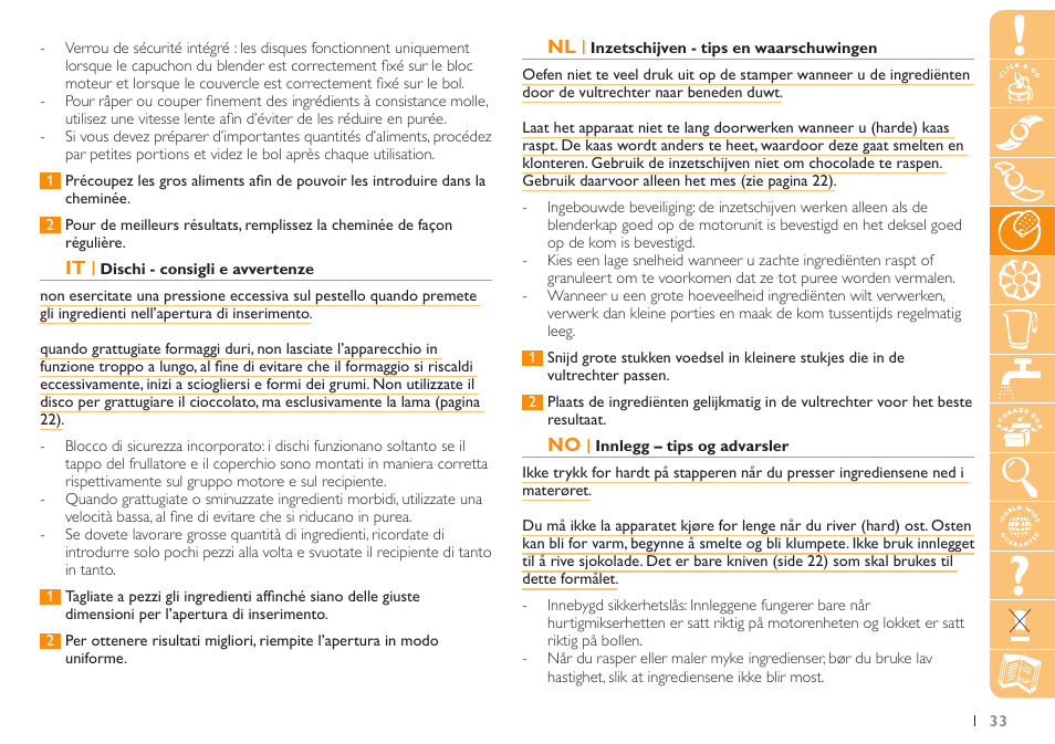 Philips Küchenmaschine User Manual | Page 33 / 88