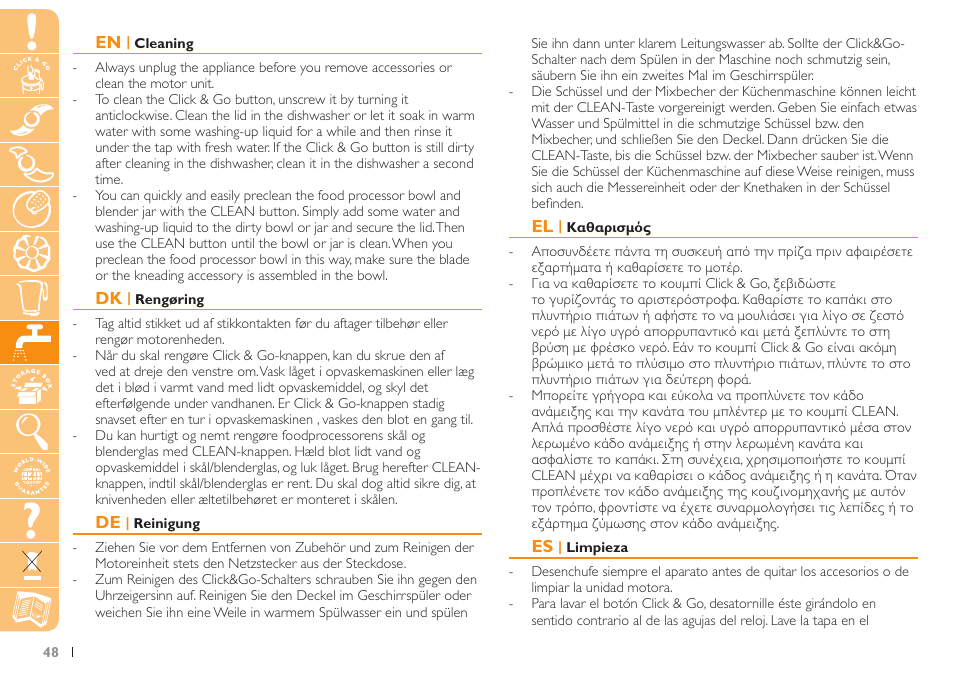 Philips Küchenmaschine User Manual | Page 48 / 88