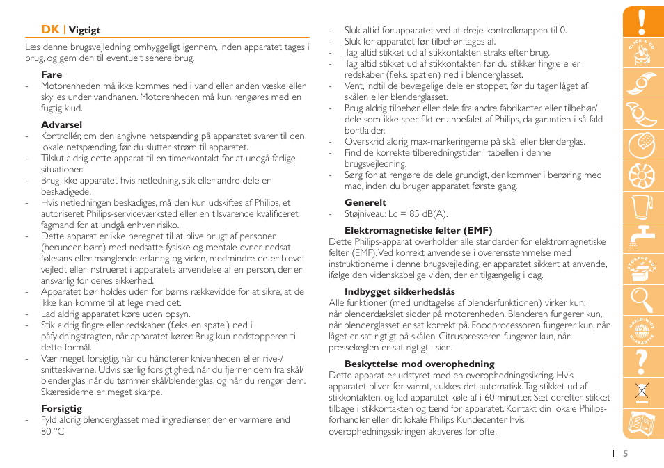 Philips Küchenmaschine User Manual | Page 5 / 88