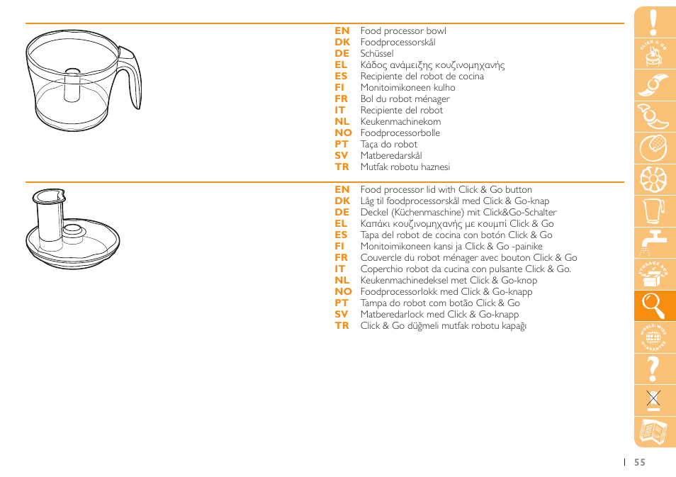 Philips Küchenmaschine User Manual | Page 55 / 88