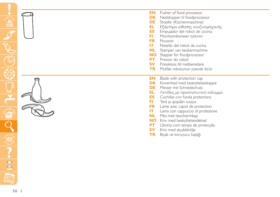 Philips Küchenmaschine User Manual | Page 56 / 88