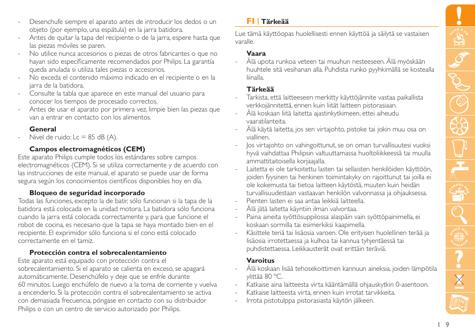 Philips Küchenmaschine User Manual | Page 9 / 88