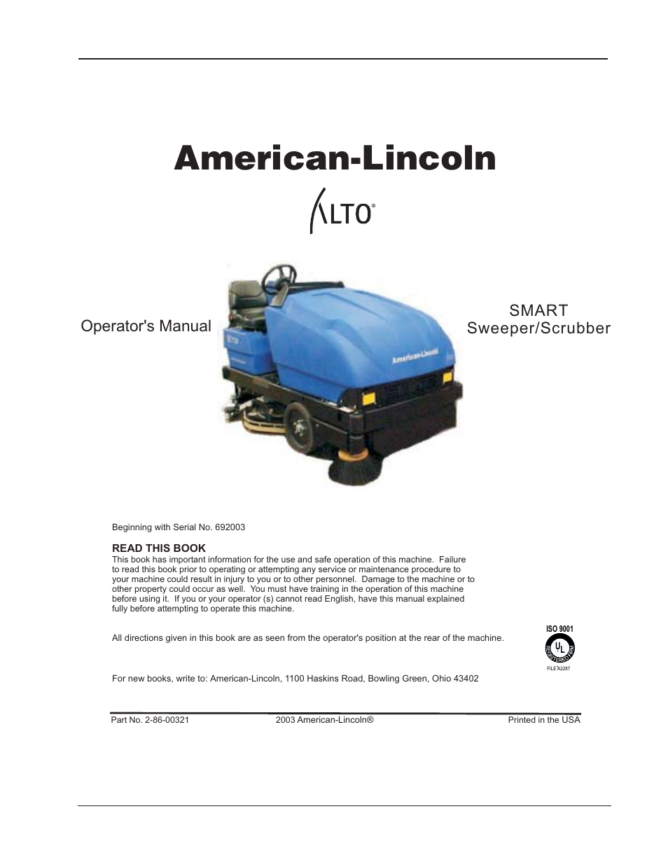 Nilfisk-ALTO SMART Sweeper/Scrubber 692003 User Manual | 60 pages