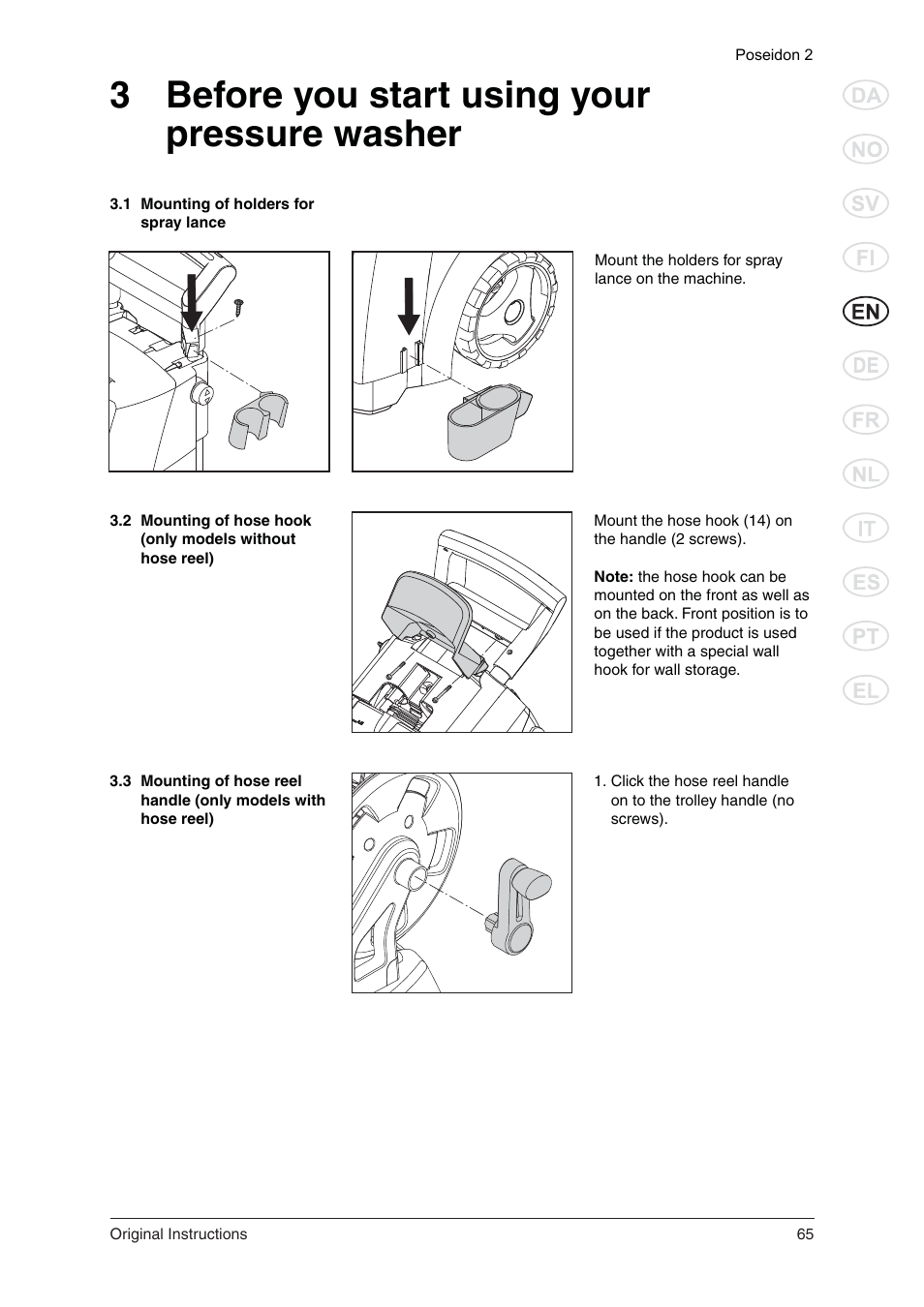3 before you start using your pressure washer | Nilfisk-ALTO POSEIDON 2 User Manual | Page 6 / 18