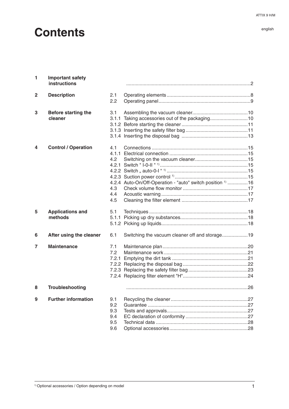 Nilfisk-ALTO ATTIX 965-0H/M SD XC User Manual | Page 2 / 30