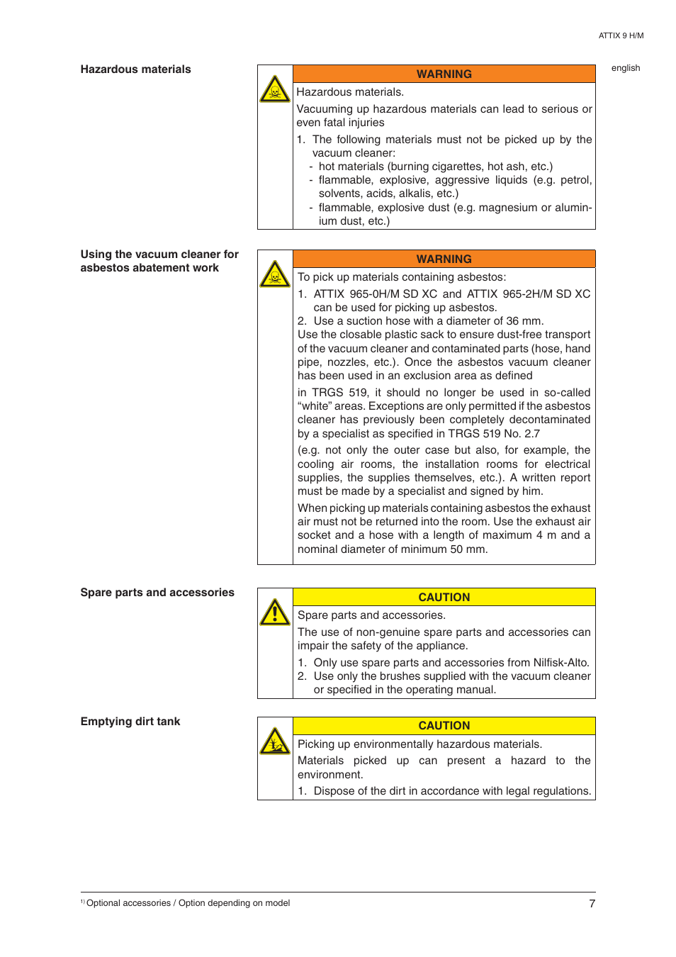 Nilfisk-ALTO ATTIX 965-0H/M SD XC User Manual | Page 8 / 30