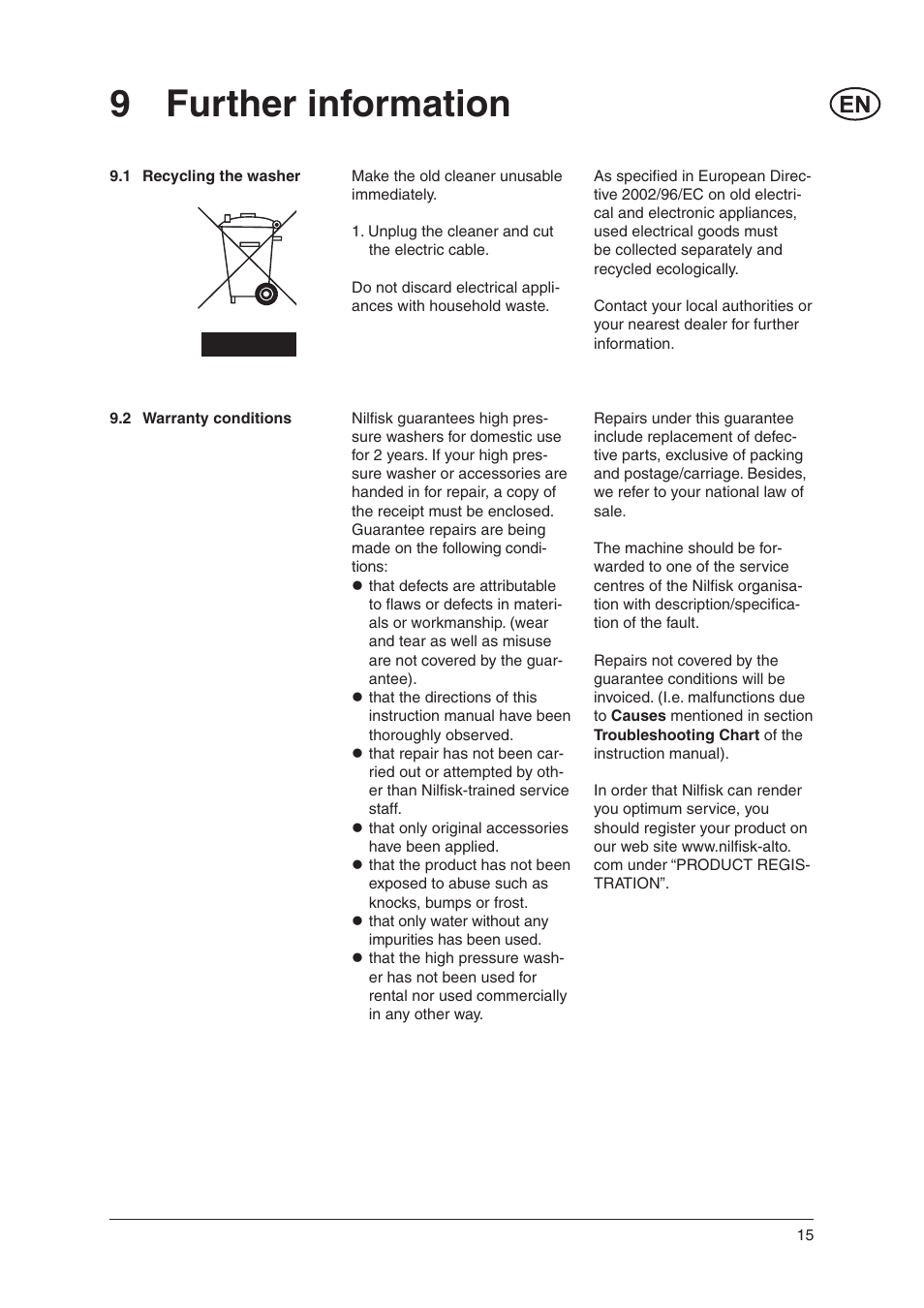 9 further information | Nilfisk-ALTO C 120.4 User Manual | Page 14 / 18