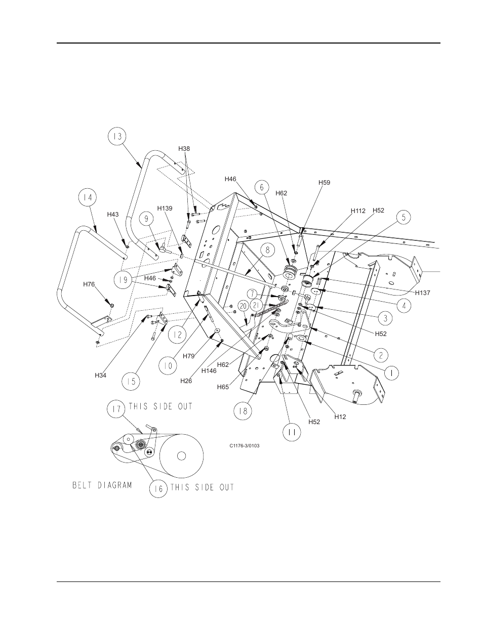 Wheel drive - exploded view | Nilfisk-ALTO 91WS User Manual | Page 54 / 100