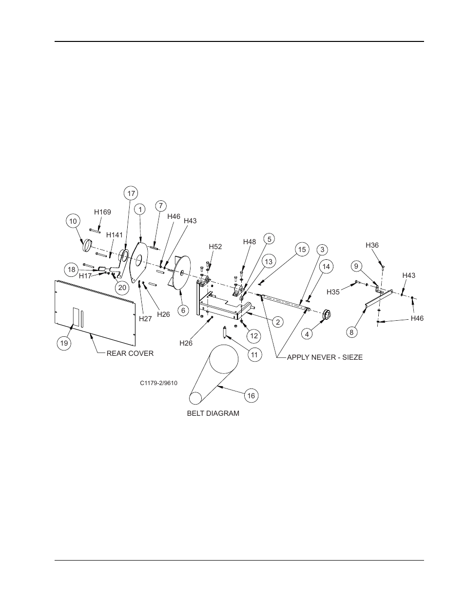 Impeller -exploded view | Nilfisk-ALTO 91WS User Manual | Page 68 / 100