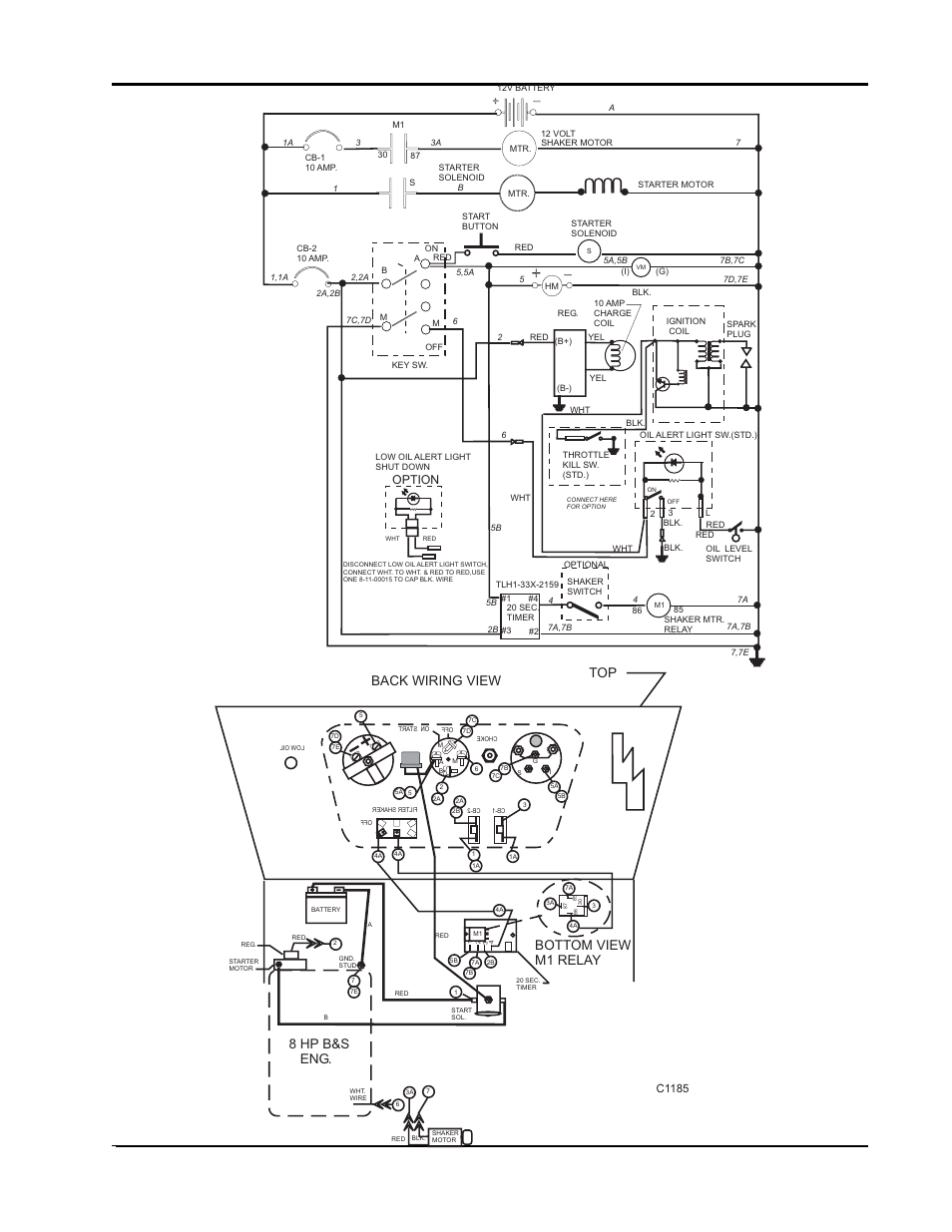 Schematic & connection drawing - gas, Option, C1185 | Nilfisk-ALTO 91WS User Manual | Page 96 / 100