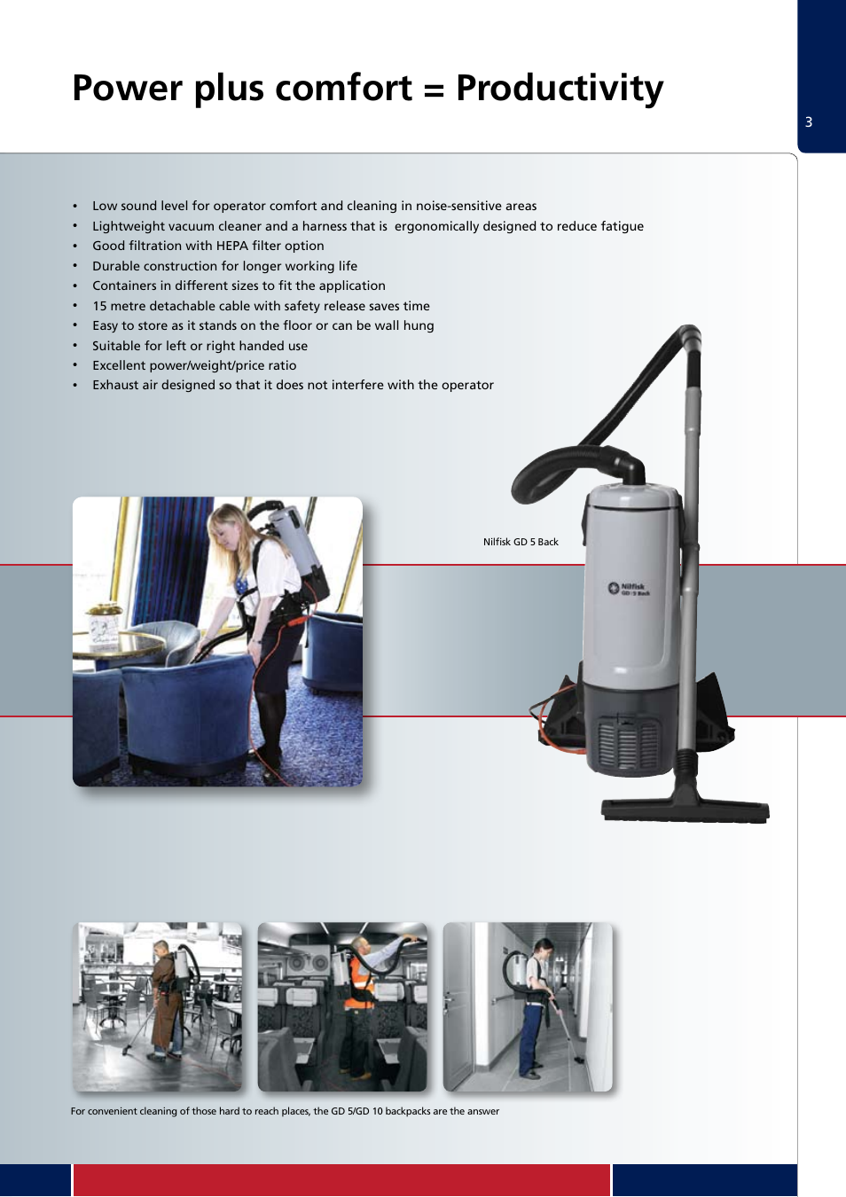 Power plus comfort = productivity | Nilfisk-ALTO GD 5/10 User Manual | Page 4 / 4