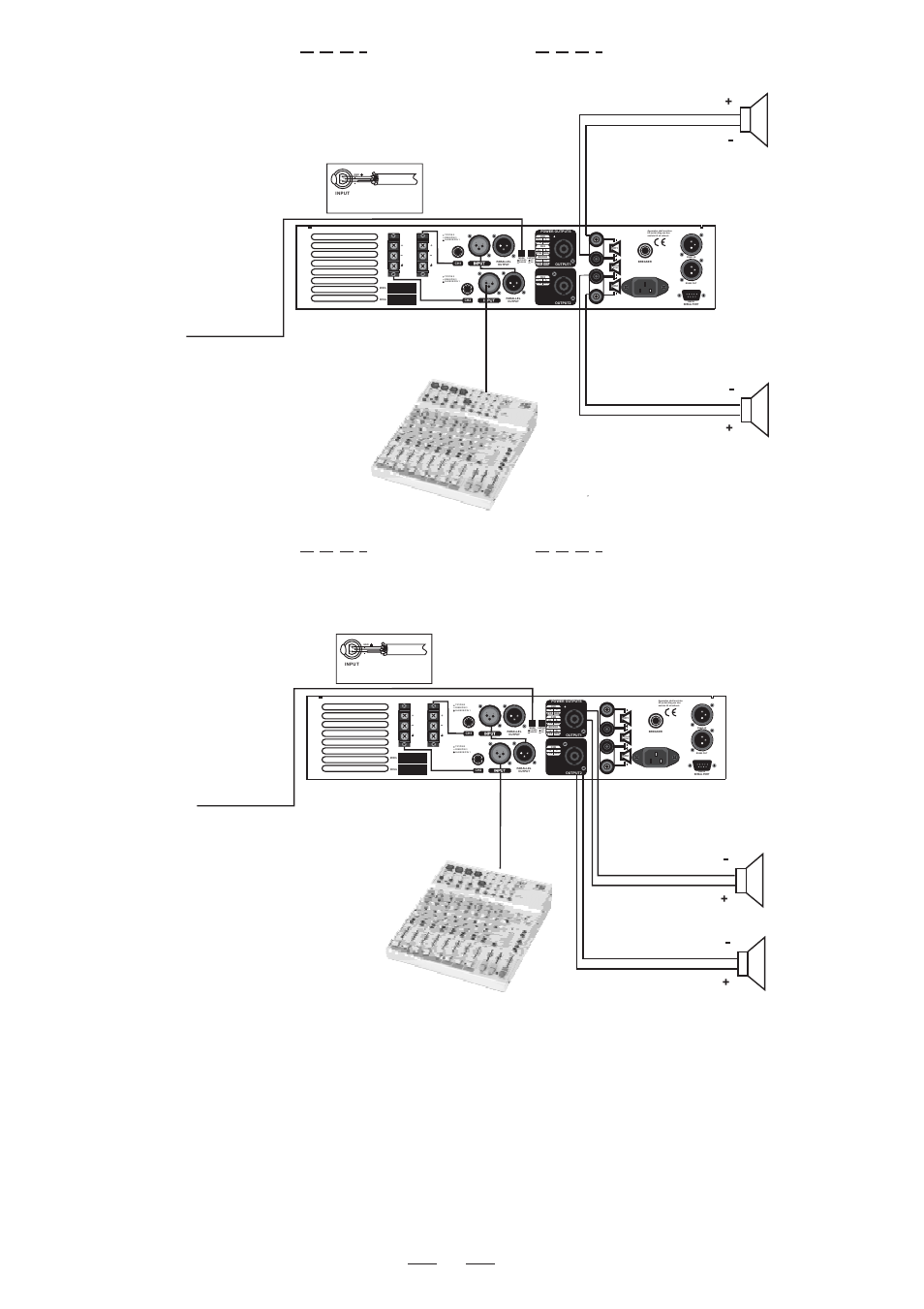 Input connector, Bridge mono, Bridge stereo | Off on, Mode release this button, Balanced channel 2 channel 1 channel 2 | Nilfisk-ALTO DPA900/1500 User Manual | Page 16 / 20