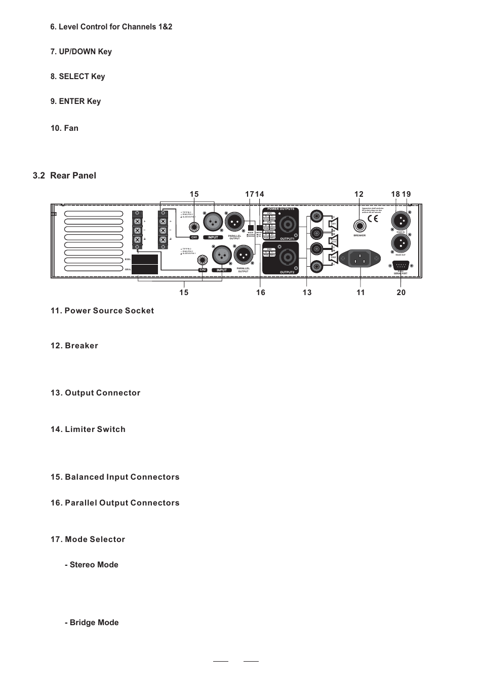 2 rear panel | Nilfisk-ALTO DPA900/1500 User Manual | Page 6 / 20