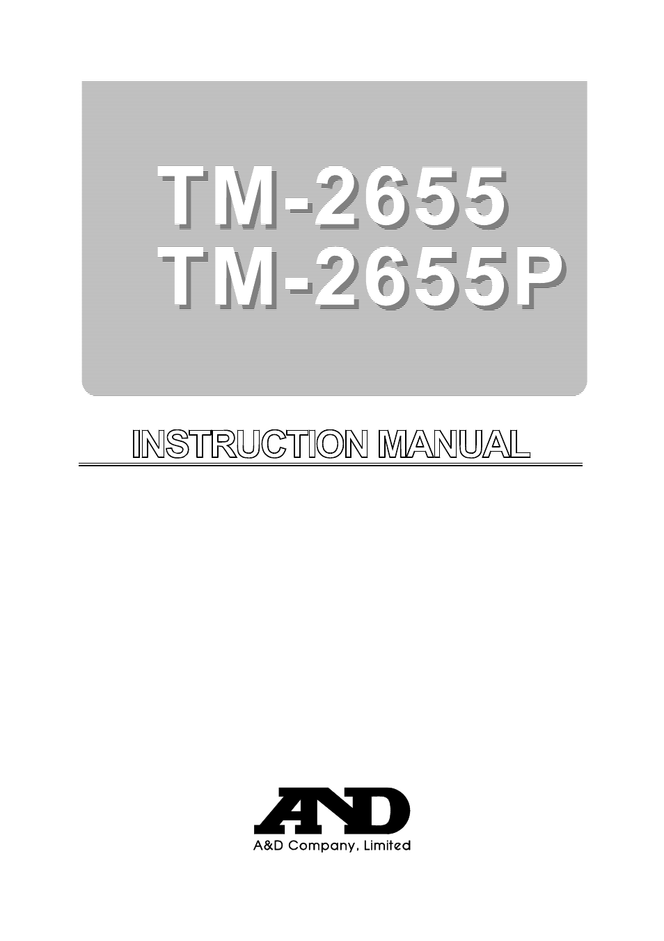 A&D TM-2655 User Manual | 32 pages