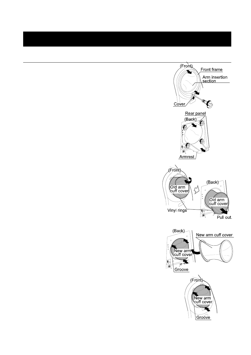 Maintenance, Replacing the arm cuff cover, 1 replacing the arm cuff cover | A&D TM-2655 User Manual | Page 27 / 32