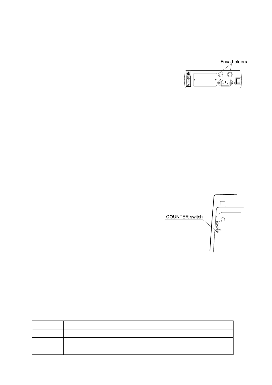 2 replacing the fuses, 3 checking the counter, Displaying the counter | Resetting the counter, 4 error codes | A&D TM-2655 User Manual | Page 28 / 32