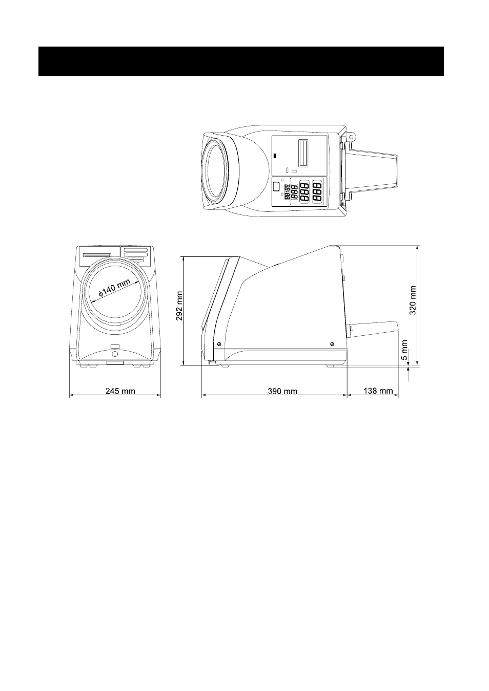 External dimensions | A&D TM-2655 User Manual | Page 32 / 32