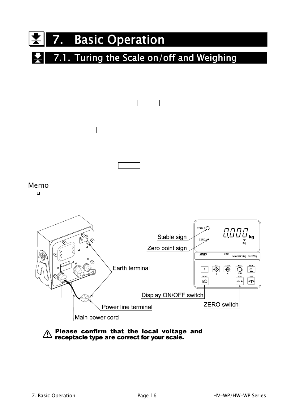 A&D Waterproof Digital Platform Scale HW-60KV-WP User Manual | Page 18 / 72