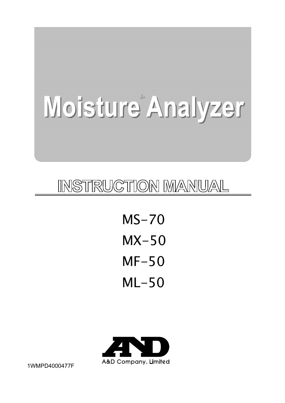 A&D ML-50 User Manual | 74 pages