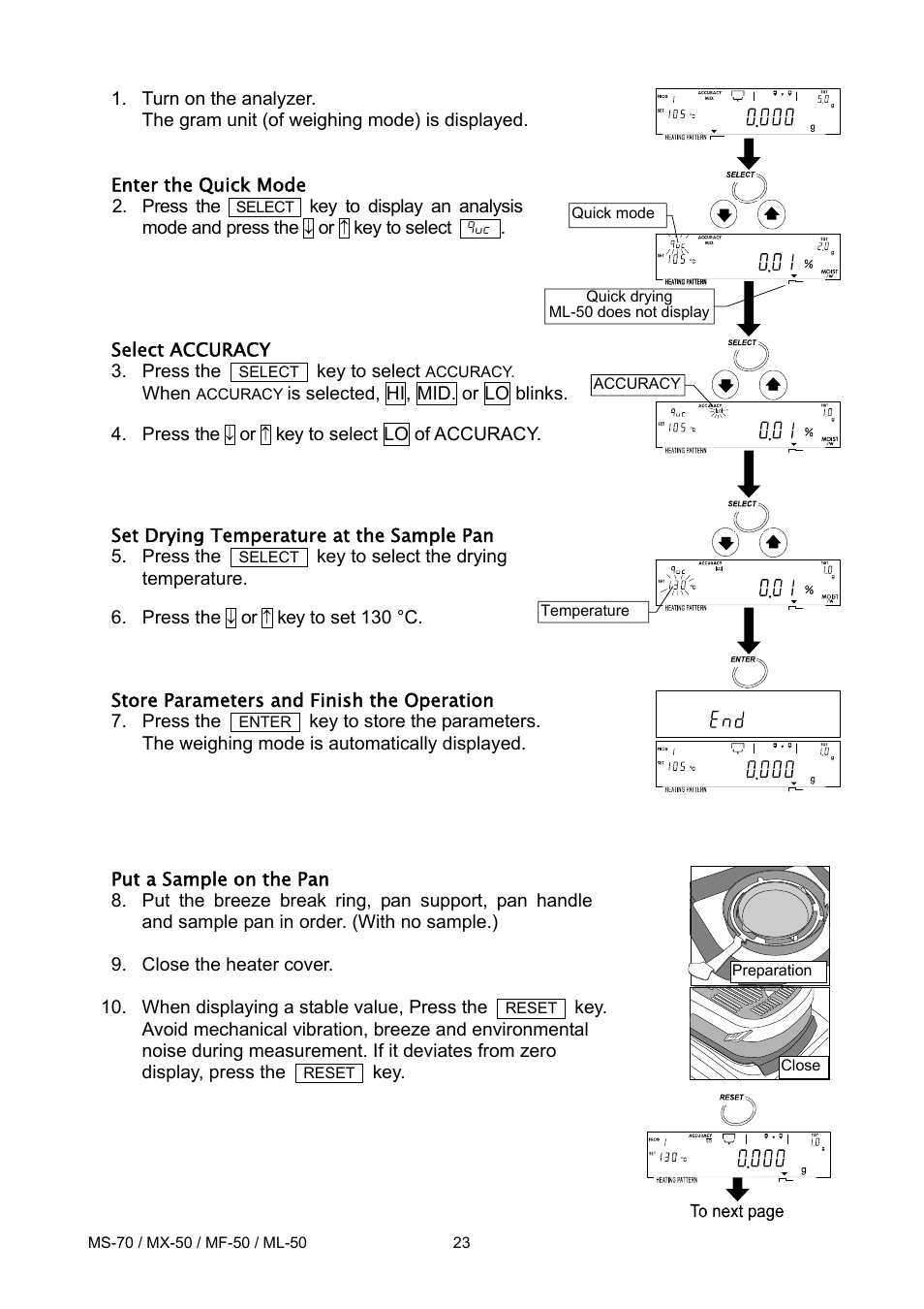 A&D ML-50 User Manual | Page 25 / 74
