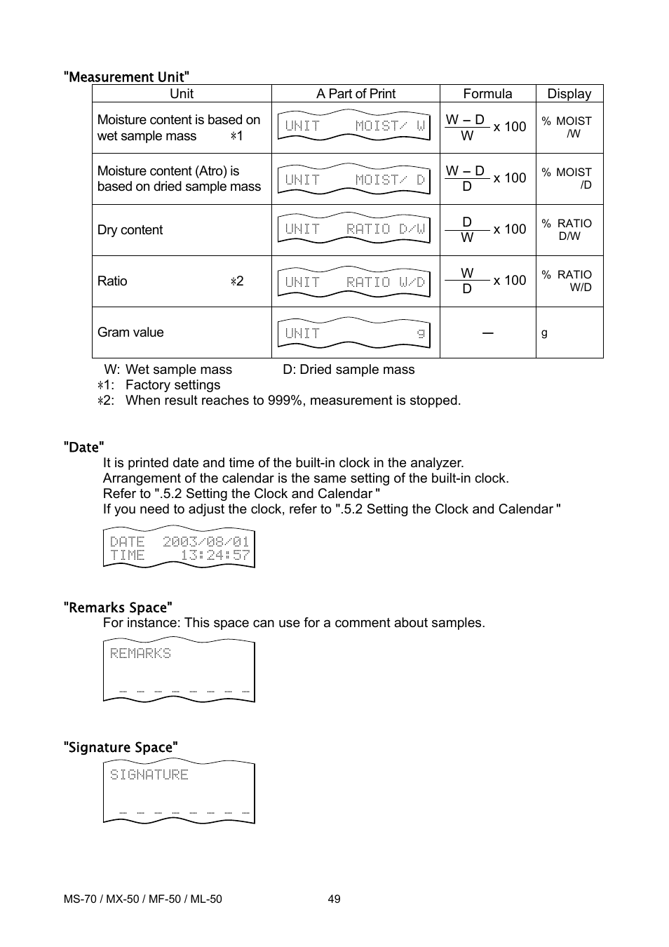 A&D ML-50 User Manual | Page 51 / 74