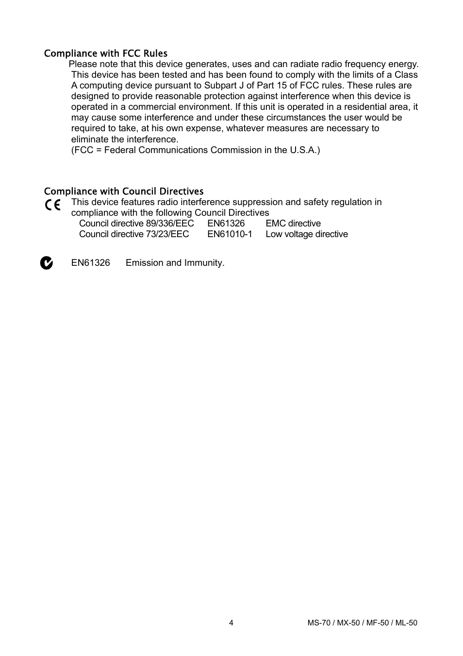 A&D ML-50 User Manual | Page 6 / 74